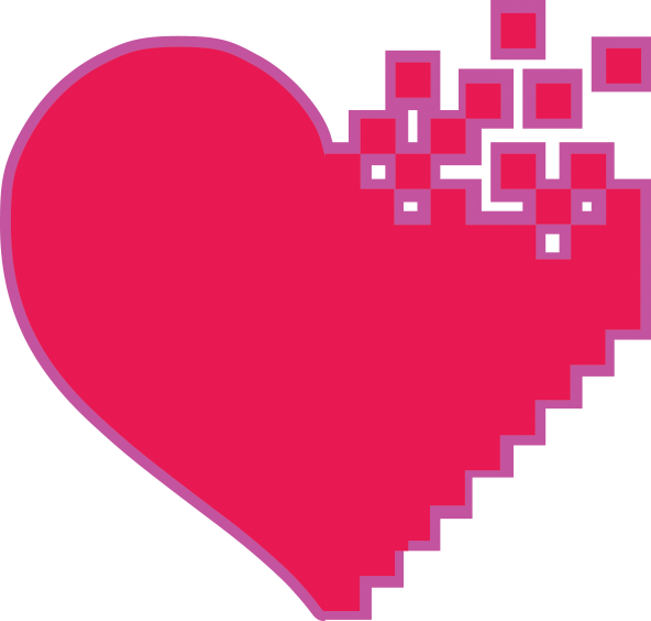 a digital heard disintegrating